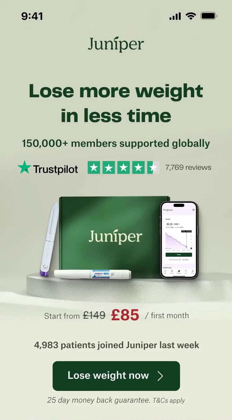 Main landing page — lose more weight in less time, with social proof and discounted first month