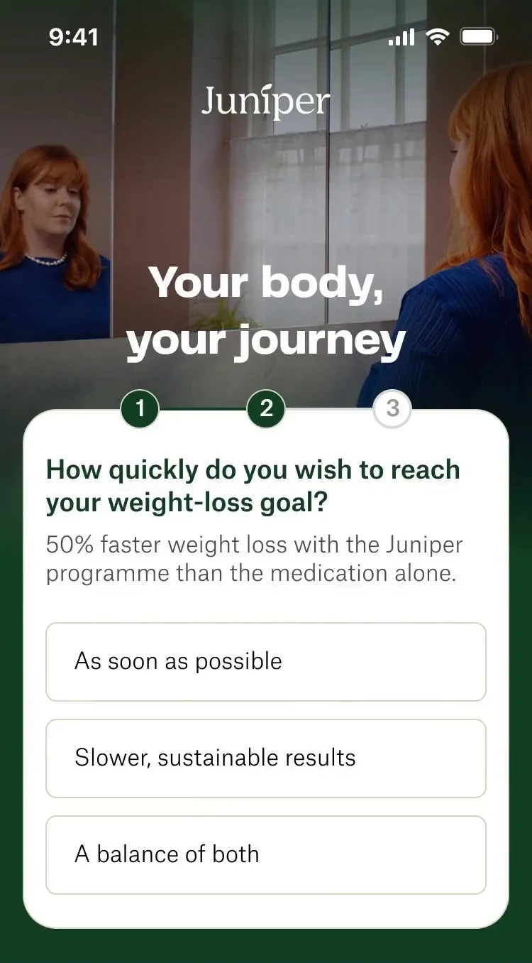 Mini-quiz question 2 — how quickly do you wish to reach your weight-loss goal