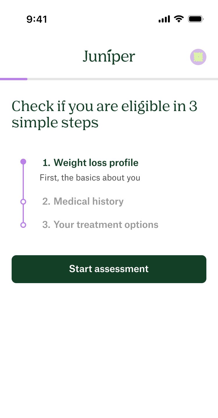 Check if you are eligible in 3 simple steps — weight loss profile, medical history, treatment options